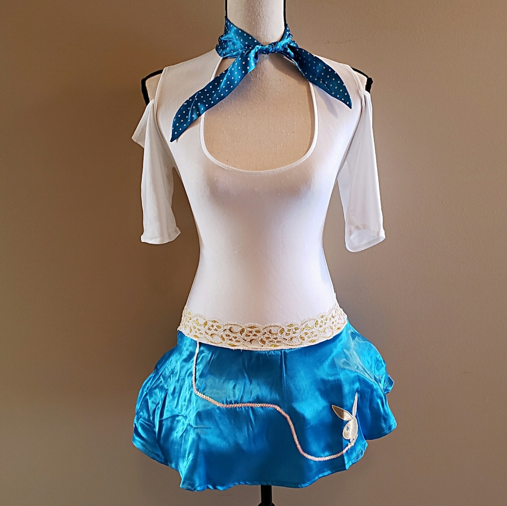 New 3pc PLAYBOY Fifties Flirt Halloween Costume M - Picture 5 of 11